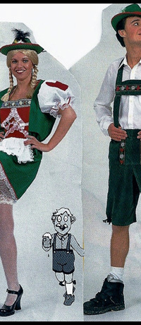 German Male (lederhosen) & Female (dress